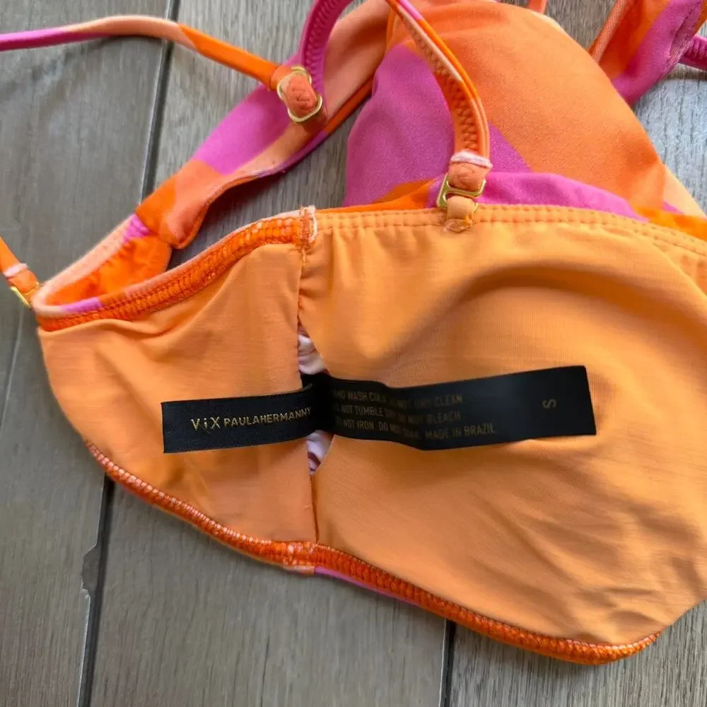 ViX Paula Hermanny Abstract Print Bikini Top Size S